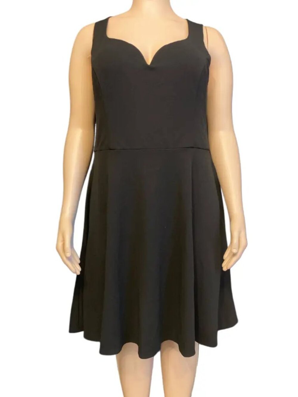 B. Darlin Sweetheart Neckline Fit and Flare Dress Open Back